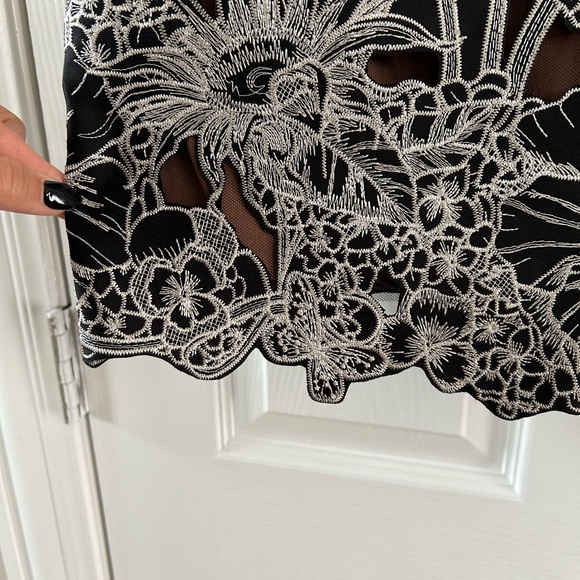 NWT MARCHESA NOTTE Guipure lace mini dress 6 - Picture 10 of 11